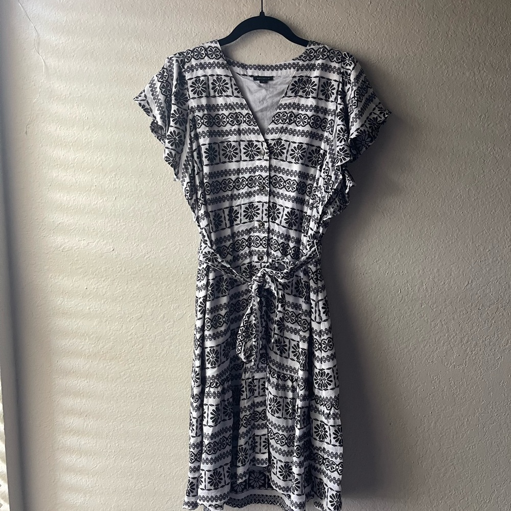 Ann Taylor Black and White Mini Dress